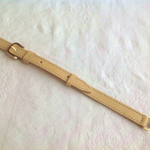 受注制作]直径12cmヌメ革円筒バッグ（ショルダーベルト付き  