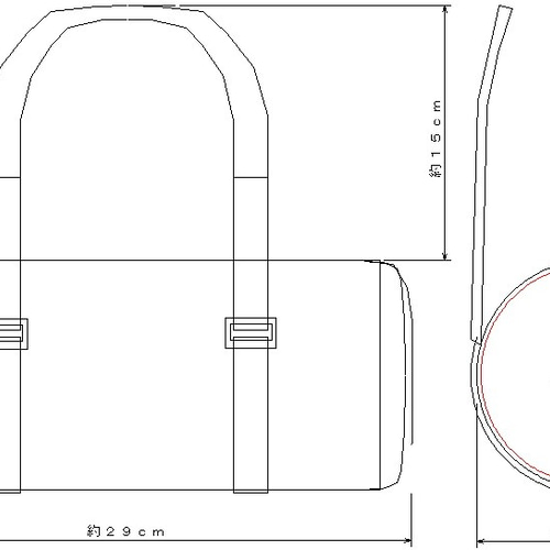 受注制作]直径12cmヌメ革円筒バッグ（ショルダーベルト付き  