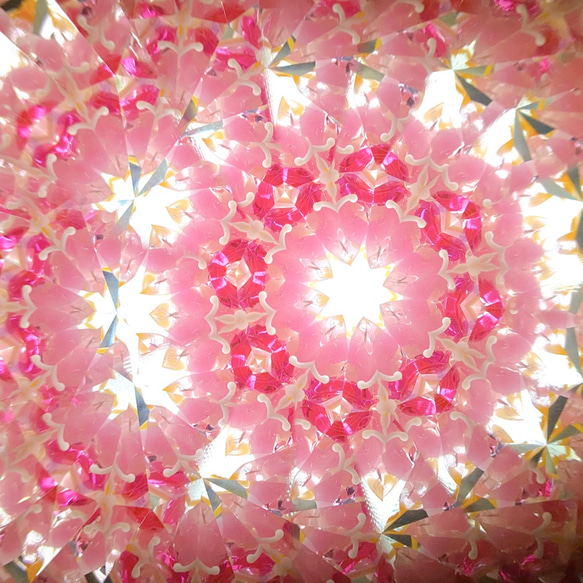 ガラスポッドの万華鏡『フラワーポッド』ドライフラワー　ハニーテール/pink 6枚目の画像