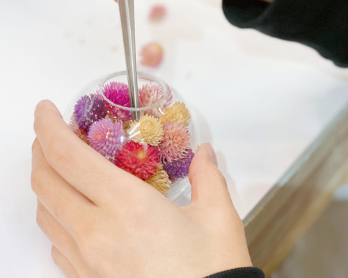 ガラスポッドの万華鏡「フラワーポッド」お花の交換 その他インテリア