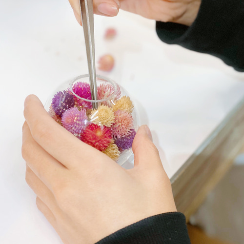 ガラスポッドの万華鏡「フラワーポッド」お花の交換 その他インテリア