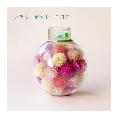 ガラスポッドの万華鏡「フラワーポッド」お花の交換 その他インテリア