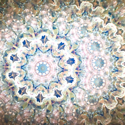 ガラスポッドの万華鏡『フラワーポッド』ドライフラワーヘリクリサム/light blue 6枚目の画像