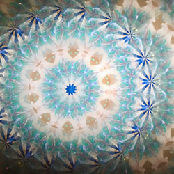 ガラスポッドの万華鏡『フラワーポッド』ドライフラワーヘリクリサム/light blue 7枚目の画像