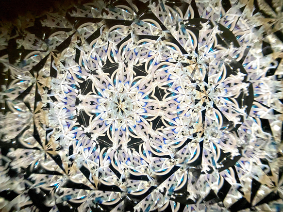 玻璃莢萬花筒「花莢」乾燥花蜜尾/白色 第6張的照片