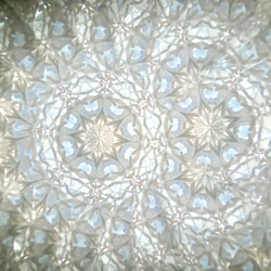 玻璃莢萬花筒“花莢”乾花蠟菊/白色 第5張的照片