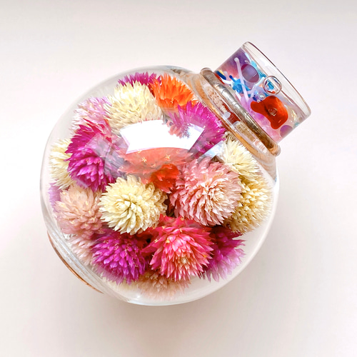 万華鏡『フラワーポッド』ドライフラワー千日紅 花 /red 赤 その他