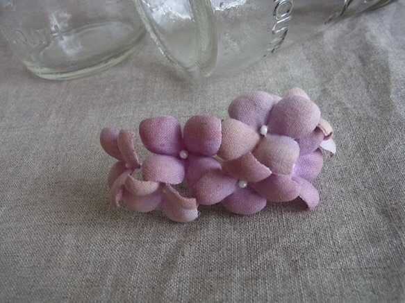 purple hydrangea hair accessory　 2枚目の画像