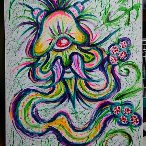 好きに 絵画①カラフル、サイケデリックアート、サイケ、マリファナ 絵画