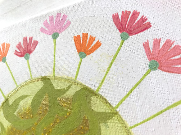 植物のエネルギーをあなたに届けるプランツ・スピリットアート【原画/キャンバス】花のイラスト《MiRAKiss　A021 3枚目の画像