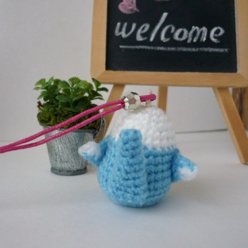 インコ あみぐるみ ハンドメイド ジェル ホルダー インコ あみぐるみ