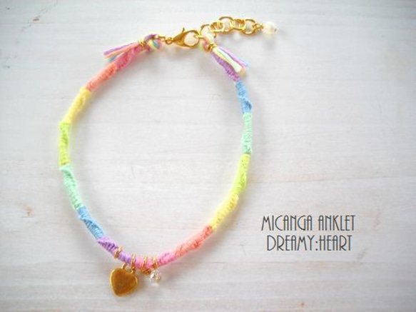 <再販>MICANGA ANKLET Dreamy Heart 1枚目の画像