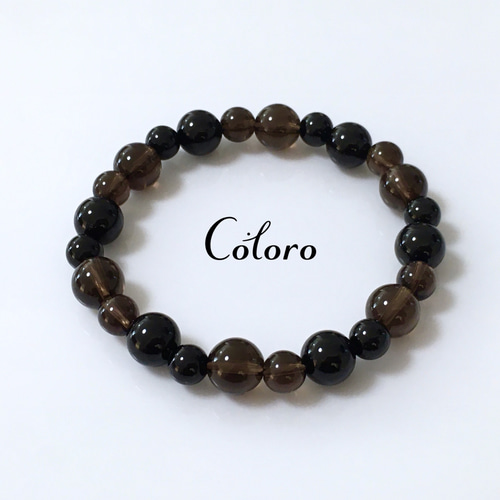 送料無料】☆精神安定☆スモーキークォーツ（茶水晶）・モリオン（黒