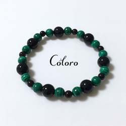 ☆安眠快眠☆オニキス・マラカイト・モリオン（黒水晶）☆誕生石