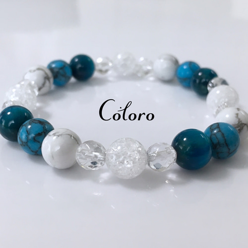 ターコイズ 12個 天然石 数珠 ターコイズ（トルコ石） 12ミリ パワーストーン ブレスレット 12月