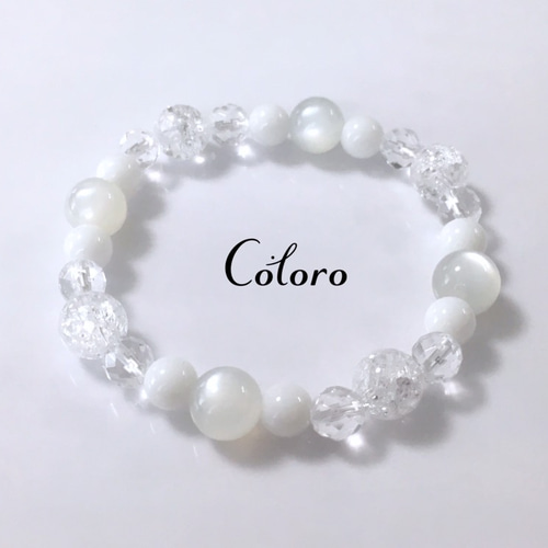 ☆ホワイトムーンストーン・オニキス・クラッククリスタル・クォーツ