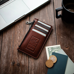 本革カードウォレット スリム レザー 財布 カードケース【ブラウン