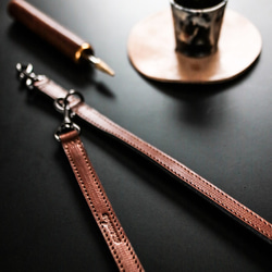 【幅12mm】 Leather Strap レザーストラップ カメラストラップ ウォレットチェーン【ブラウン】 2枚目の画像