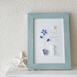 ♡にゃんこページ♡シーグラスアート シーグラスアート 猫ねこセット♡ - メルカリ