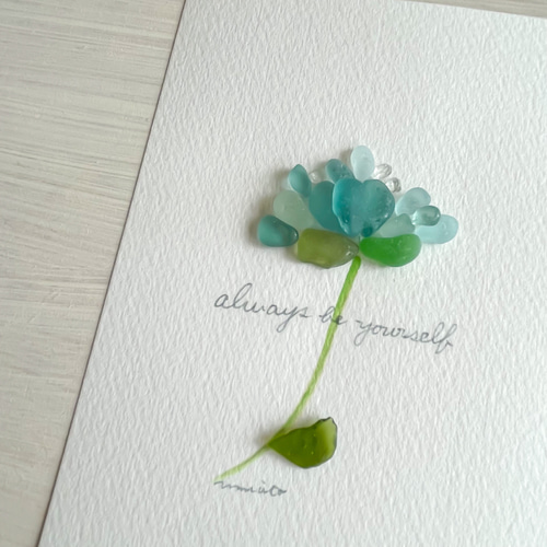 ゆふぁ♪ シーグラスアート ゆふぁ♪ シーグラスアート シーグラスアート no.3 青の世界④