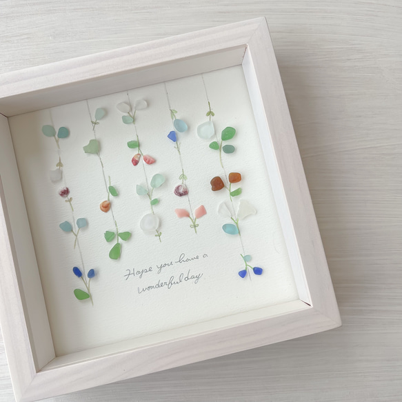 ゆふぁ♪ シーグラスアート シーグラスアート ふらわーふらわー09101 その他アート umioto 通販