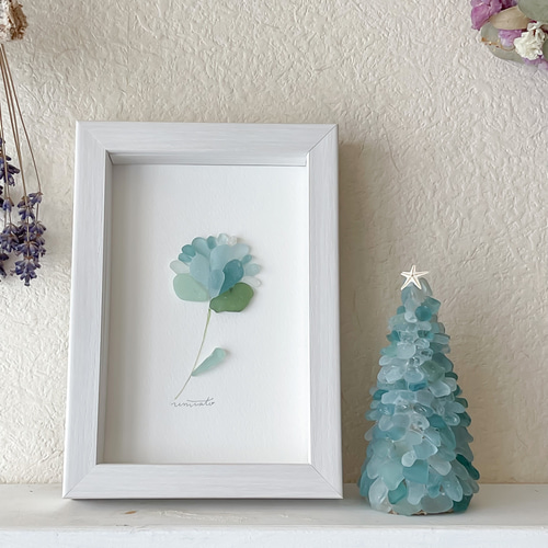 ⑥＊レインボームーン！＊シーグラスアート ⑥＊レインボームーン！＊シーグラスアート