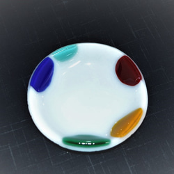 送料無料　ビビットな豆皿　(丸）２枚セット 4枚目の画像