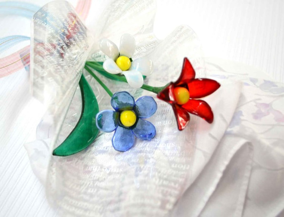 ガラスの花束 アートフラワー にしじんおとめ 通販 981508｜Creema