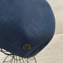 送料無料　サマーウールのベレー帽（ブルーグレー） 2枚目の画像