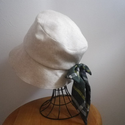 リネンストラップ　ハット SETUP7 帽子 ハット 「SETUP7」垂れロングリボンストラップ