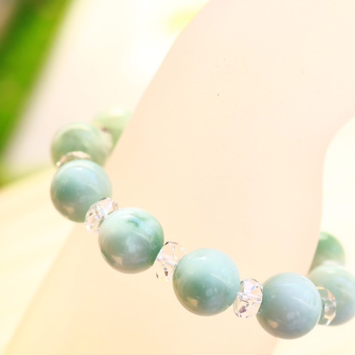 ⬛︎ 【希少大珠】フローライト ブレスレット 約18.5ミリ×12粒 天然石 記憶力や集中力を高めてくれる石 天然石アクセサリー ブレス