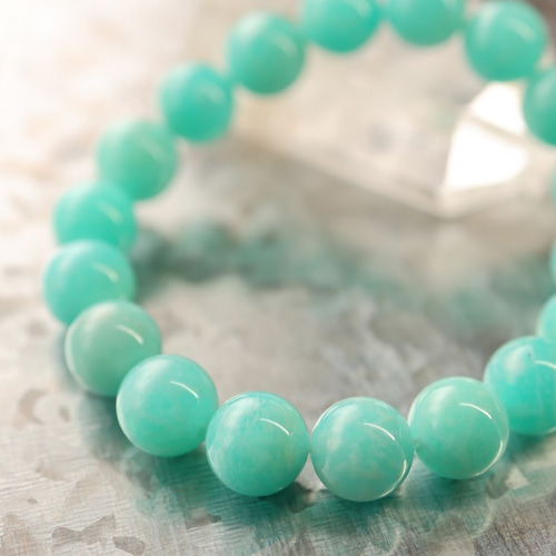 ★特別ご提供★希望の石☆【アマゾナイト『ホープストーン』ラウンド連】❤ ☆希望の石：ホープストーン☆…☆アマゾナイト：10.5ミリ☆…☆天然石