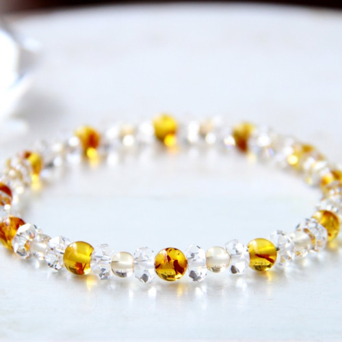 激安☆新品☆天然石ブレスレットセット 9個 ゴールド琥珀アンバー Amazon | 琥珀 アンバーブレスレット 合成琥珀 ブレスレット