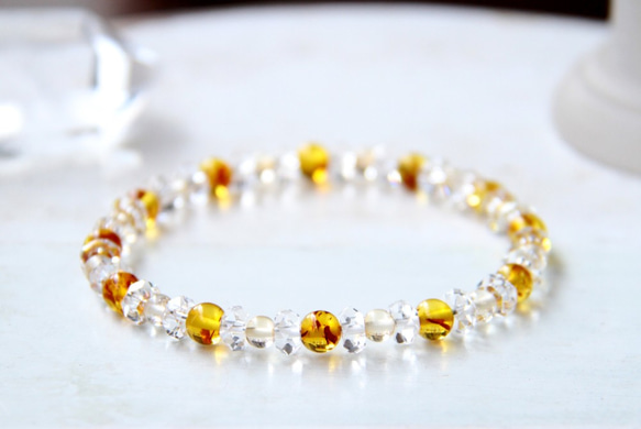 天然石 フラワーアンバー フラワーアンバー天然石 1粒 8mm s.010 天然石 アクセサリー