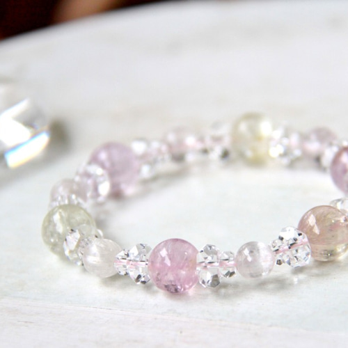 クンツァイト トリフェーン ブレスレット