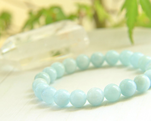 究極品質 海の精霊の宝物 幻のエンジェルローズアクアマリン 14㎜大珠