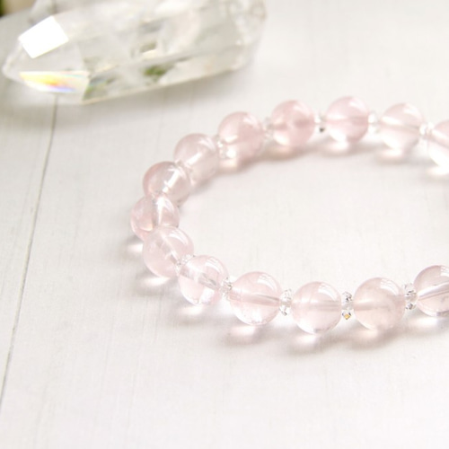 ☆スーパープレミアムブレス☆…☆ピンクレムリアンクォーツ8.5ミリ