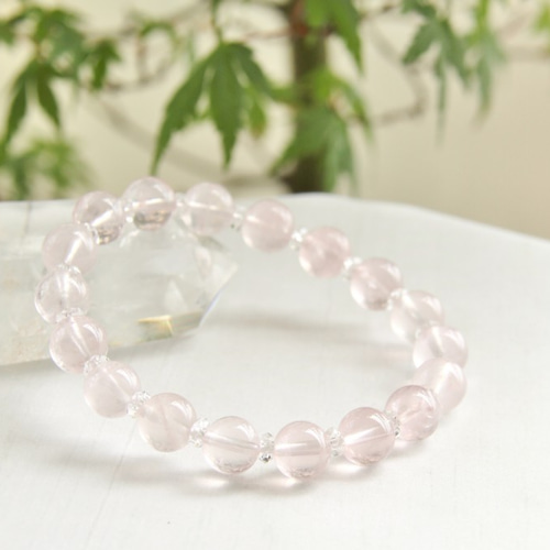 ☆スーパープレミアムブレス☆…☆ピンクレムリアンクォーツ8.5ミリ
