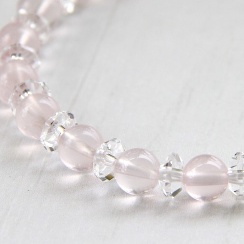☆スーパープレミアムブレス☆…☆ピンクレムリアンクォーツ6.5ミリ
