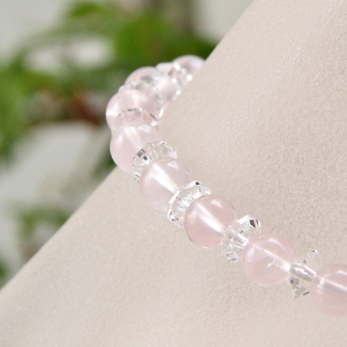 ☆スーパープレミアムブレス☆…☆ピンクレムリアンクォーツ6.5ミリ