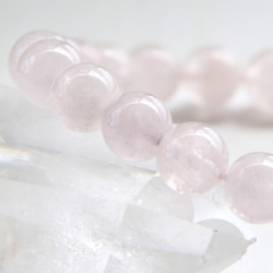 …☆宝石品質の美しいべリル石♡☆…☆ピンクモルガナイト：8.2ミリ☆…☆天然石ブレスレット☆… 6枚目の画像