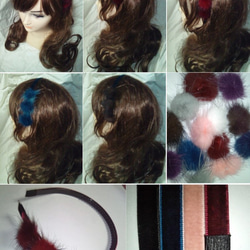 大人可愛い 秋冬ふわふわミンクファー バレッタ バレッタ MelodyPink