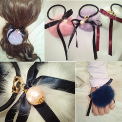 ヘアゴム ファー のおすすめ人気通販 検索結果｜Creema(クリーマ