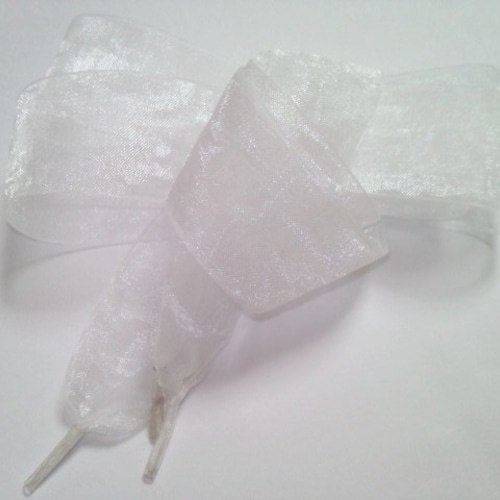 新色プラス ふわキラ オーガンジー 2枚重ね シューレース 靴ひも