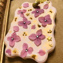魔法の紫陽花タイルピンクアロマストーン 3枚目の画像