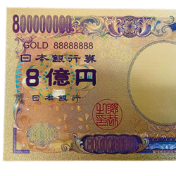 8億円 ゴールド 2枚セット 24k お金 3枚目の画像