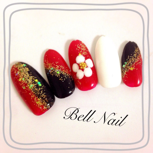 梅の花ネイル/成人式 ネイルチップ（つけ爪） bell_nail 通販 1118130