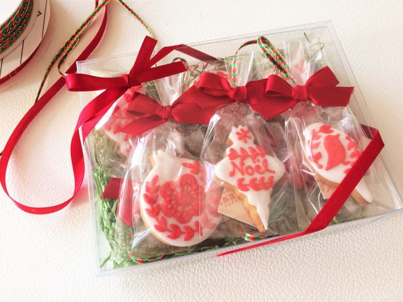 クリスマスミニオーナメント☆アイシングクッキーセット 3枚目の画像