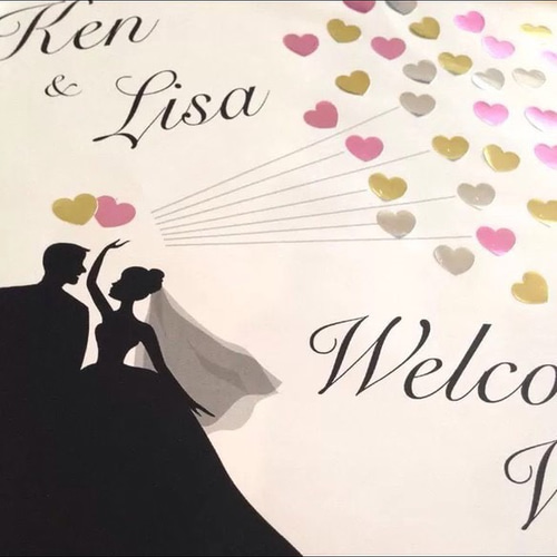 A3 ウェルカムボード シールタイプ 結婚証明書 ウェディング