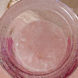 ピンクビオラ☆ローズクォーツのグラスキャンドルホルダー 8枚目の画像